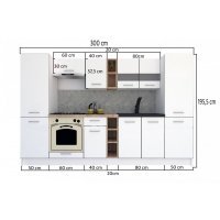 Bucatarie MARINA NEW 300 A Wenge / Decor K001